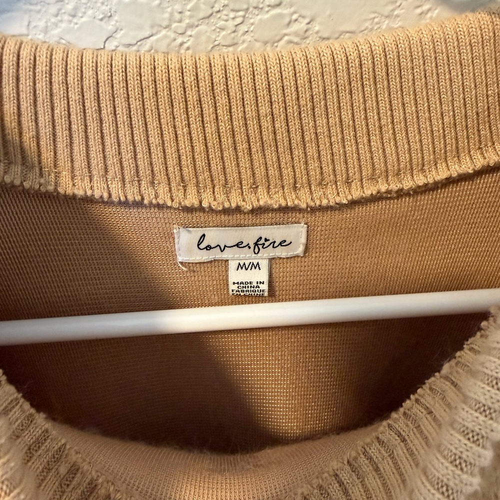 love, Fire Tan Fleece Sweatshirt - Picture 3 of 3